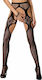 Passion S023 Crotchless Fishnet Stockings Sexy Καλσόν Μαύρο