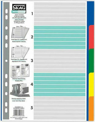 Skag Separatoare de Plastic pentru Documente A4 cu Găuri 5buc