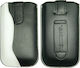 Volte-Tel Slim Case Leather Loop έως 4.0" (Black/White)
