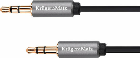 Kruger & Matz 3.5mm Jack Cable Male - 3.5mm Male Black 1m with Gold Plated Terminals