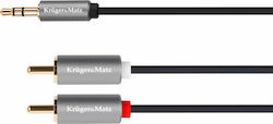 Kruger & Matz 3,5mm Stecker-RCA-Stecker 1m KM1218
