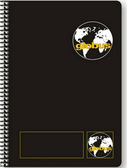 Globus Spiral Notebook Ruled A4 180 Sheets 5 Subjects Classic G360 Black 1pcs