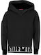 BodyTalk Kids Cropped Fleece Sweatshirt with Hood and Pocket Black 1202-702525