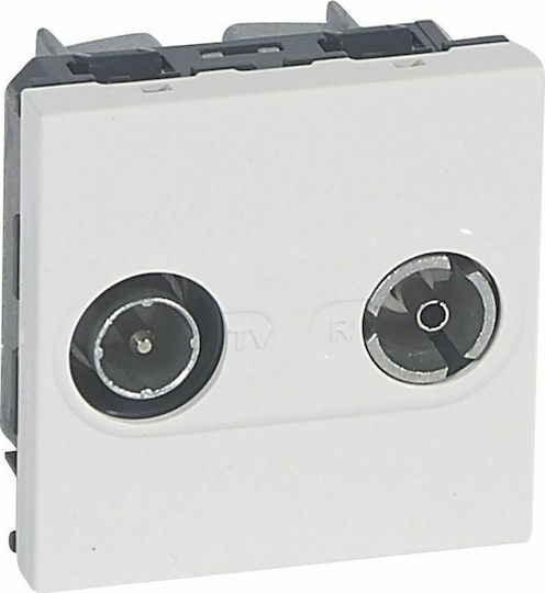 Legrand Mosaic TV and Radio Antenna Socket Terminal in White color 078788