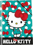 Graffiti Folder with Rubber Band for Paper A4 Green Hello Kitty