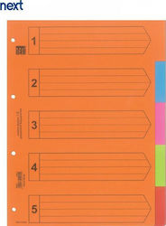 Next Paper Dividers for Documents A4 with Holes 5pcs