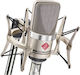 Neumann Πυκνωτικό Μικρόφωνο XLR TLM 102 Studio Set Τοποθέτηση Shock Mounted/Clip On Φωνής σε Νίκελ Χρώμα