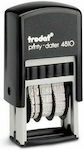 Trodat Printy 4810 Rectangular Self-Inking Date Stamp in English Language