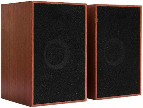 Tele V-160 Компютърни тонколони 2.0 с мощност 6W в Кафяв цвят