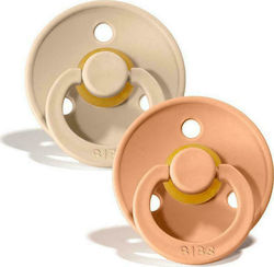 Bibs Colour Πιπίλες Καουτσούκ Peach / Vanilla για 0-6 μηνών 2τμχ