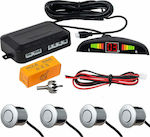 Car Parking System with Screen and 4 Sensors in Silver Colour AM0001020