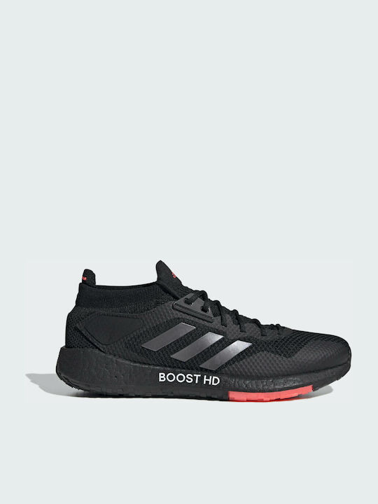 Adidas Pulseboost HD Ανδρικά Αθλητικά Παπούτσια Running Core Black / Night Metallic / Signal Pink / Coral