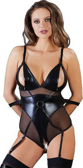 Cottelli Collection Κορμάκι Bondage Body with Hand Loops Μαύρο