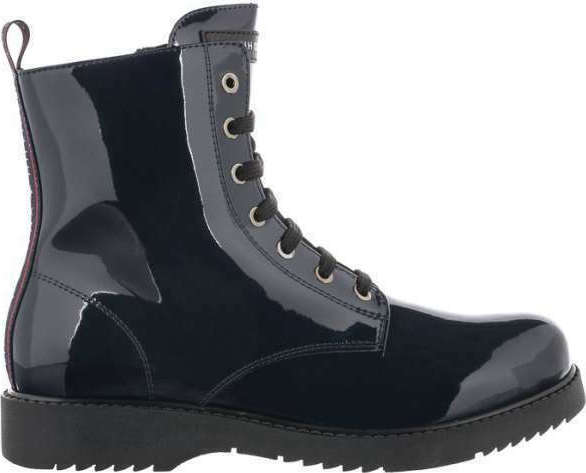 tommy hilfiger buckle lace up boot schnürstiefelette