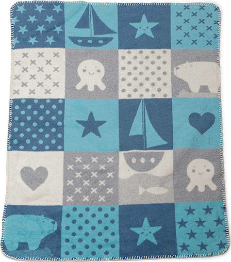 Vesta Home Blanket Nursery Swaddling Blankets Mila Blue 75x100cm