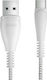 Joyroom S-M393 JANE Плетена USB 2.0 Кабел USB-C мъжки - USB-A мъжки Бял 1м (S-M393/TYPE-C/WHITE)