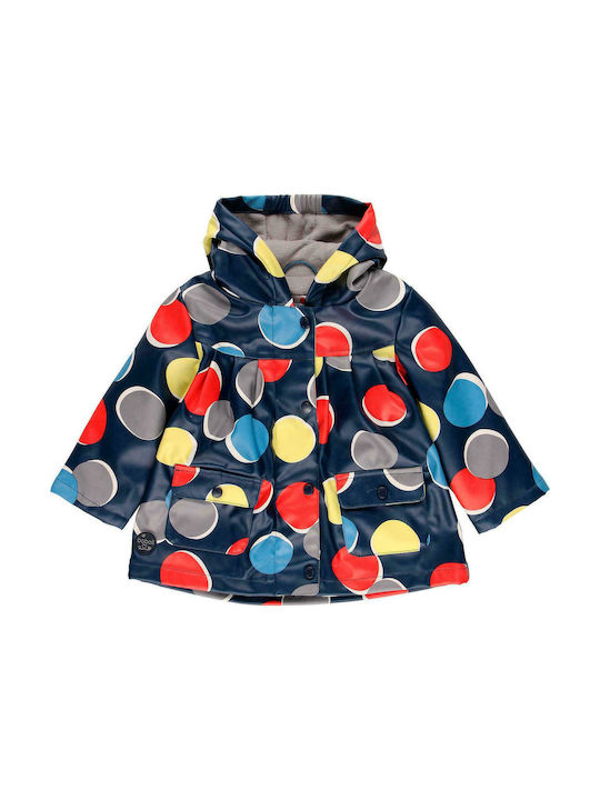 Boboli Kids Trenchcoat short with Lining & Protection Hood Blue