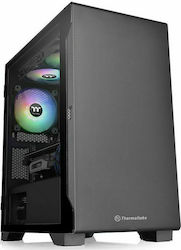 Thermaltake S100 Tempered Glass Micro Chassis Micro Tower Computer Case with Window Panel Black