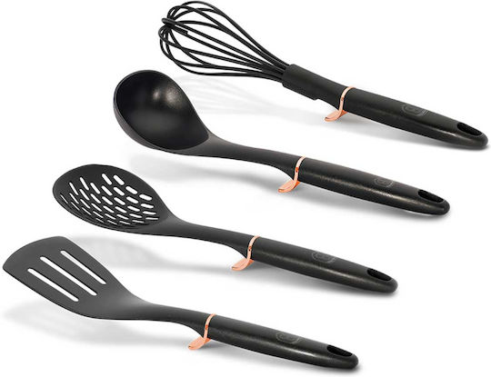 Berlinger Haus Plastic Cooking Utensil Set Black Black Rose Collection 4pcs