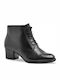 Tamaris Leather Women's Ankle Boots with Medium Heel Black