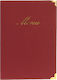 Securit Menu Holder Made of PU Leather in Red Colour 25x18 cm Classic Range