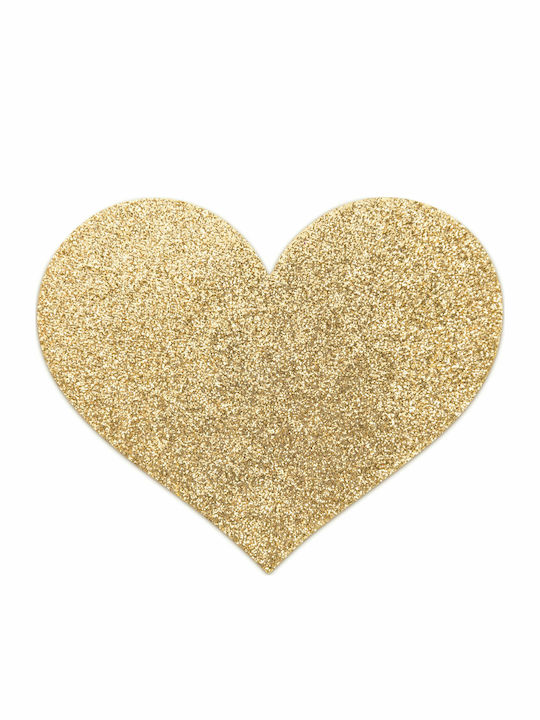 Bijoux Indiscrets Flash Heart Nipple Stickers Gold