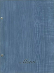 Next Κατάλογος Μενού με Ξύλινο Κάλυμμα σε Γαλάζιο Χρώμα Wood