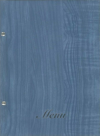 Next Menu Holder with Wooden Cover in Light Blue Colour 32x24 cm Wood