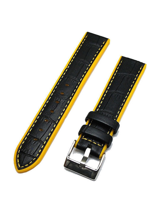 Diloy Straps Curea din piele Negru 22mm