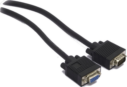 G&BL Кабел VGA мъжки - VGA женски Черен 1.8м (2075)