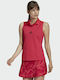 Adidas Tennis Match Heat.Rdy Women's Athletic Blouse Sleeveless Pink