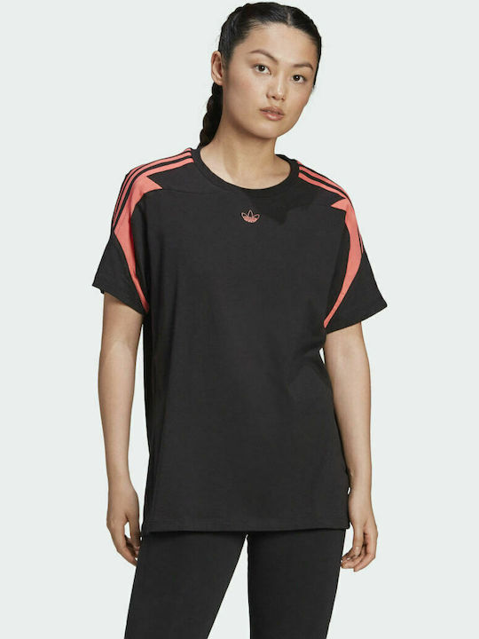 Adidas Boyfriend Γυναικείο Αθλητικό T-shirt Μαύρο