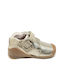 Anatomisch Lederne Kinderstiefeletten mit Klettverschluss Gold