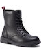 ECLAIR Leather Kids Boots with Zipper Black