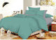 Le Blanc Sheet Sets Double 200x240cm. Cotton Line Petrol - Grey 4pcs