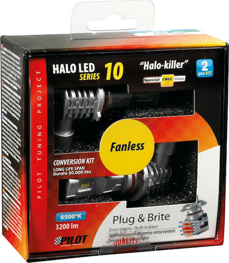 Lampa Λάμπες Αυτοκινήτου Halo Led Series H10 / HB3 LED 6500K Ψυχρό Λευκό 9-32V 20W 2τμχ