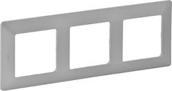 Legrand Valena Life Schalterrahmen 3-fach in Silber Farbe 754133