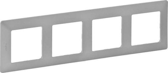 Legrand Valena Life Switch Frame 4 Positions Vertical and Horizontal Installation in Silver Color 754134