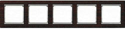 Legrand Valena Switch Frame 5 Positions Horizontal Installation in Brown Color 770375