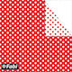 Fabi Cardboard Polka Dot Double Sided Red 50x70cm