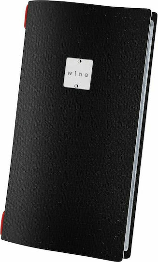 DAG Style Списък с Вина в Черен Цвят 29.7x15.3 см Menu 4RE Glossy Metal Label