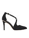 Exe Suede Ascunse Pantofi cu toc cu Toc Stiletto Negre