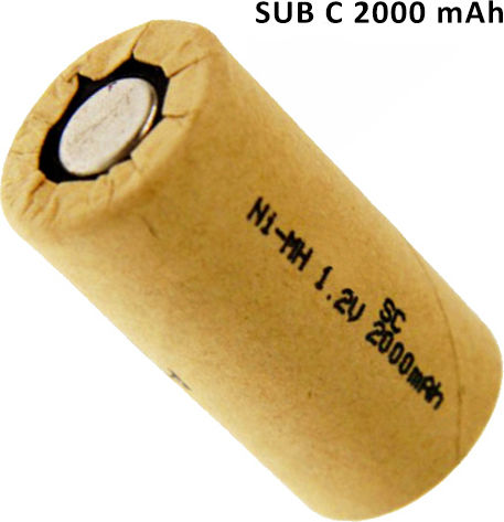 TC Battery Επαναφορτιζόμενη Μπαταρία Sub-C Ni-MH 2000mAh 1.2V 1τμχ