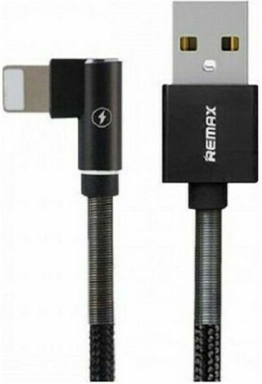 Remax RC-119i Winkel (90°) USB-A zu Lightning Kabel Schwarz 1m (291473)