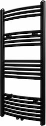 vidaXL Curved 141915 Towel Rail Bathroom 1160x500 470kcal/h Black