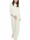 Damen Hoch tailliert Stoff Hose Stone