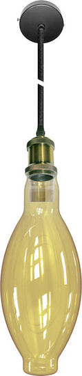 Adeleq Torpedo Lustră Suspendată Galben Miere 11.5x35.5cm. Adeleq Torpedo Lustră Suspendată Galben Miere 11.5x35.5cm.