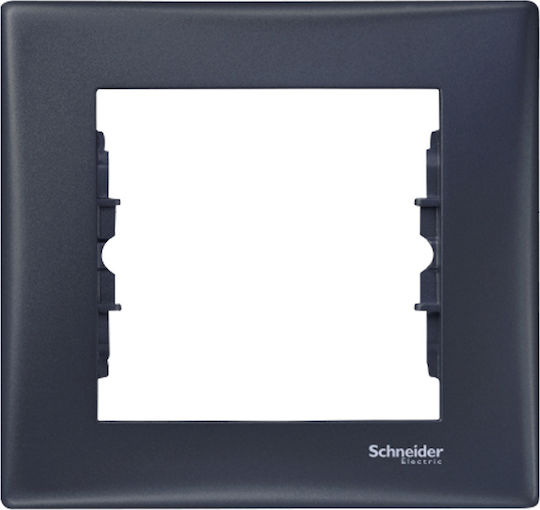 Schneider Electric Sedna Switch Frame 1 Position Vertical Installation Graphite in Gray Color SDN5800170