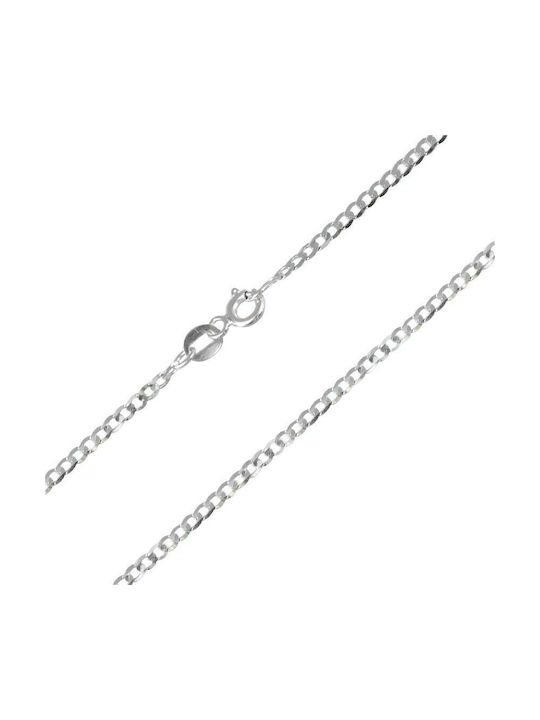 14K white gold chain (AL000679)* L-55