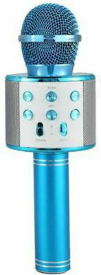 WSTER Ασύρματο Μικρόφωνο Karaoke WS-858 σε Μπλε Χρώμα